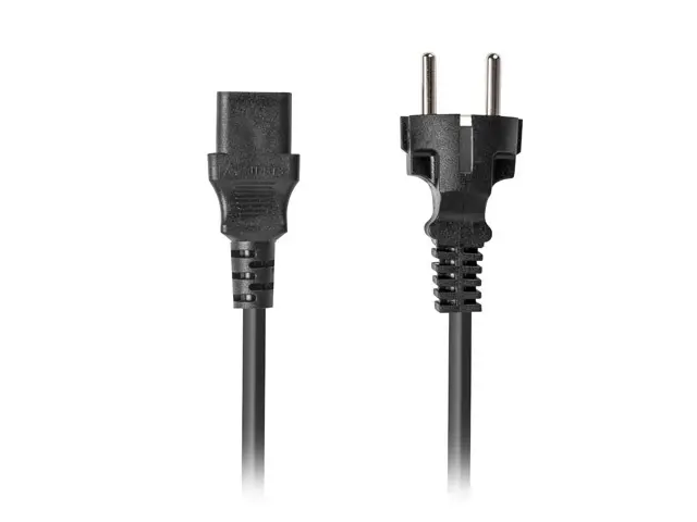 Кабел, Lanberg CEE 7/7 -> IEC 320 C13 power cord 1.8m VDE Straight, black - image 1