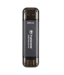 Твърд диск, Transcend 256GB, External SSD, ESD310C, USB 10Gbps, Type C/A, Black