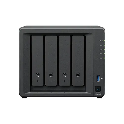 Мрежов сторидж Synology NAS DS423PLUS, за 4 диска, Intel Celeron J4125, .2GB DDR4