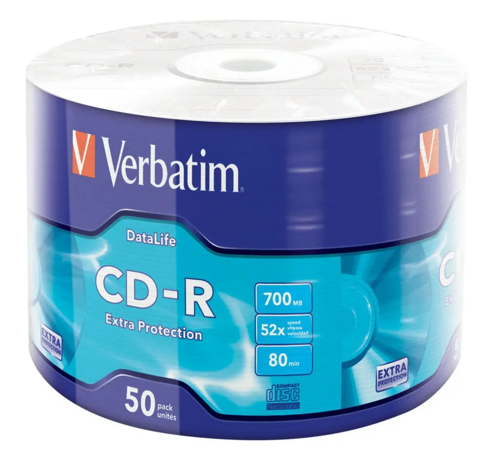 Μέσο, Verbatim CD-R 700MB 52X EXTRA PROTECTION WRAP (συσκευασία 50 τεμαχίων)