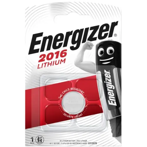 Baterie buton litiu ENERGIZER CR2016, 3V, 1 buc. în blister - 1
