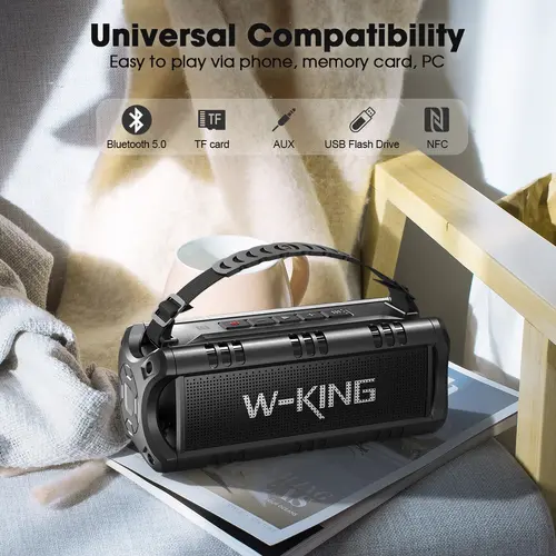 W-King Блутут мобилна колонка Bluetooth Speaker - D8 Mini Black - 30W - image 17