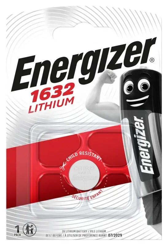 Батерия литиева CR1632 3V ENERGIZER, 1 бр. блистер /цена за 1 бр./