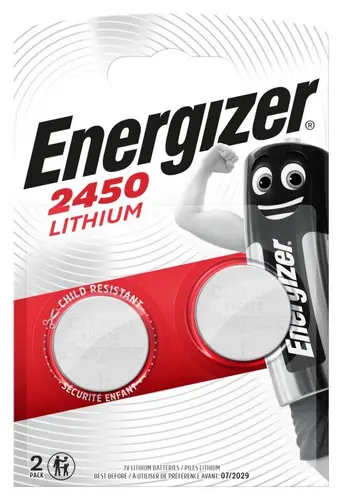 Λιθίου μπαταρία κουμπί CR2450 3V 2 τεμ. σε blister / τιμή για 2 τεμ./ ENERGIZER - 1