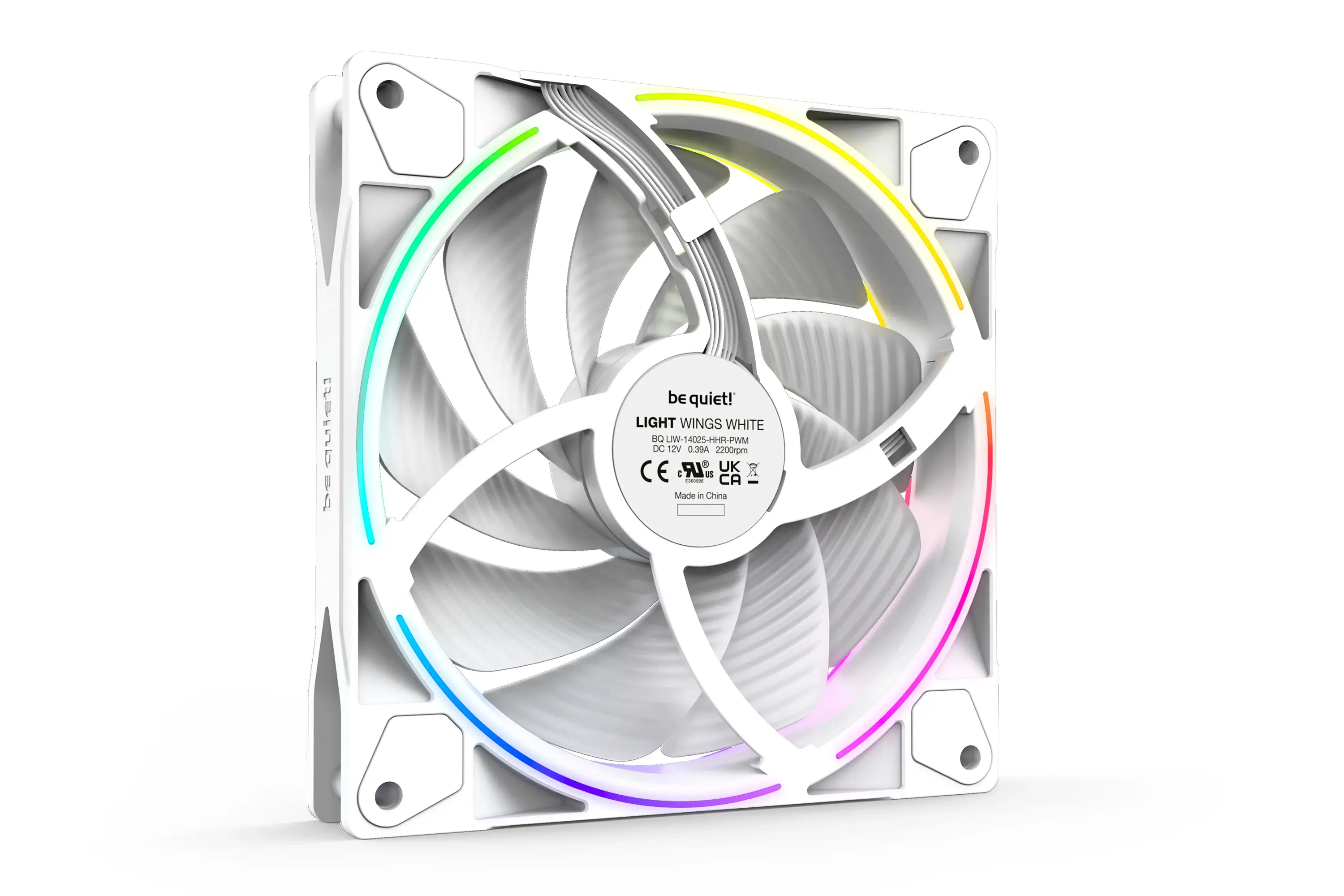 be quiet! комплект вентилатори Fan Pack 3-in-1 3 x 140mm - LIGHT WINGS White 140mm PWM high-speed Triple-Pack - image 3