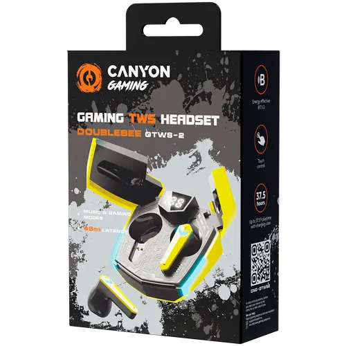 CANYON headset Doublebee GTWS-2 Gaming Yellow - image 5