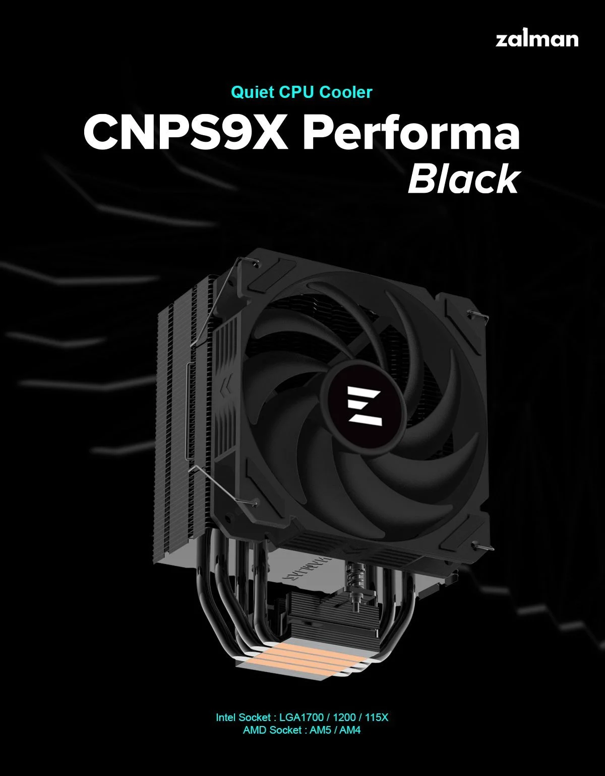 Zalman охладител за процесор CPU Cooler CNPS9X PERFORMA BLACK - image 1