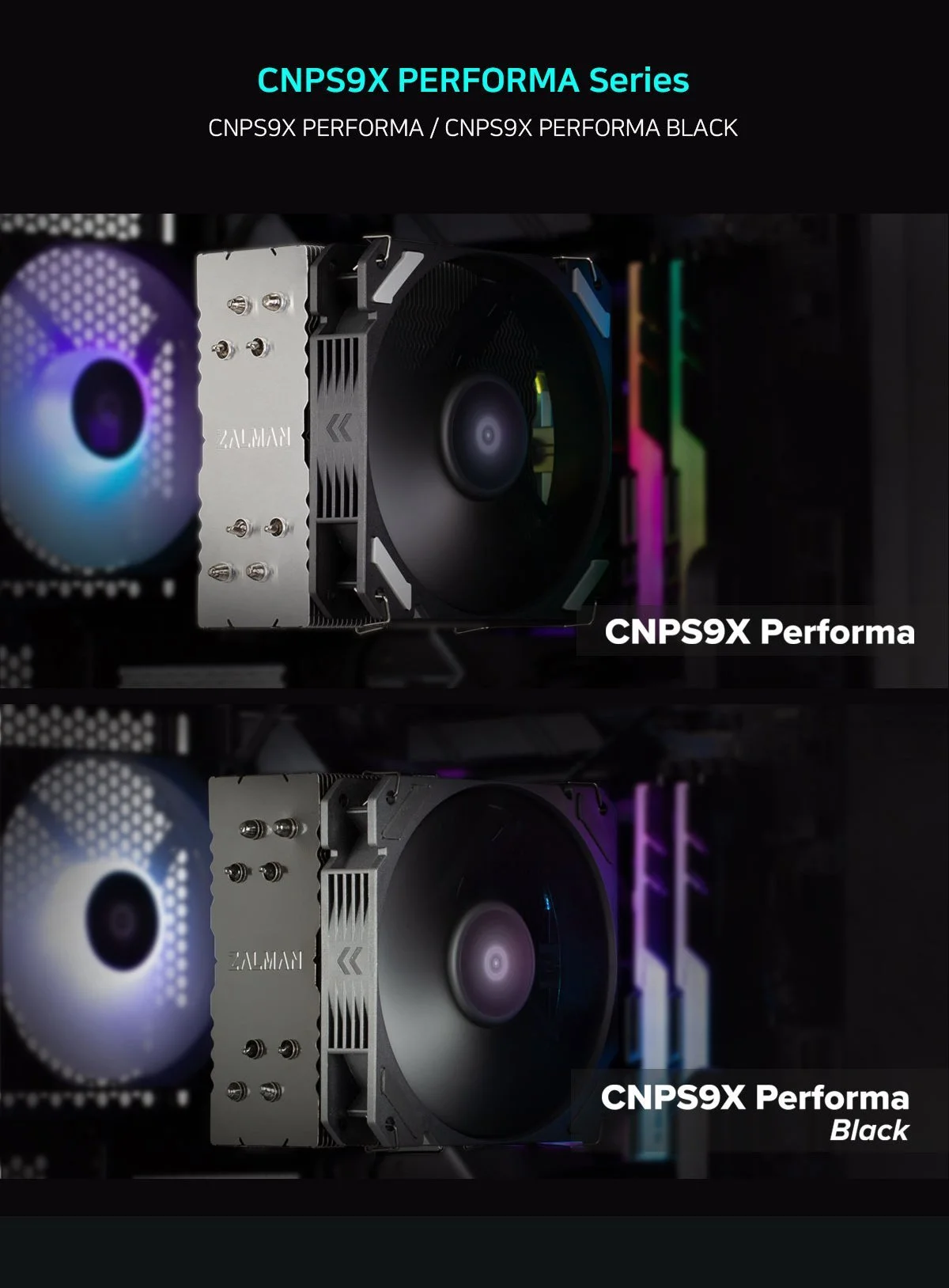 Zalman охладител за процесор CPU Cooler CNPS9X PERFORMA BLACK - image 3