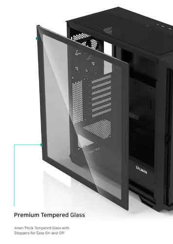 Zalman кутия Case EATX - Z10 PLUS - Tempered Glass - image 4