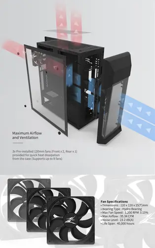 Zalman Кутия за компютър Case ATX - Z1 PLUS - image 12