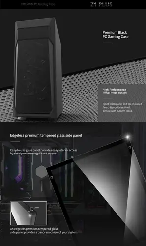 Zalman Кутия за компютър Case ATX - Z1 PLUS - image 7
