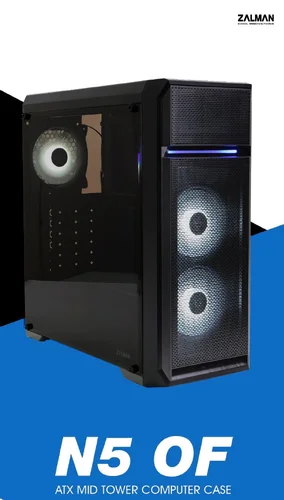 Zalman кутия за компютър Case ATX - N5 OF - 3 x 120mm White LED - image 7