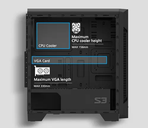 Zalman κουτί υπολογιστή Case ATX - ZM-S3 - 12