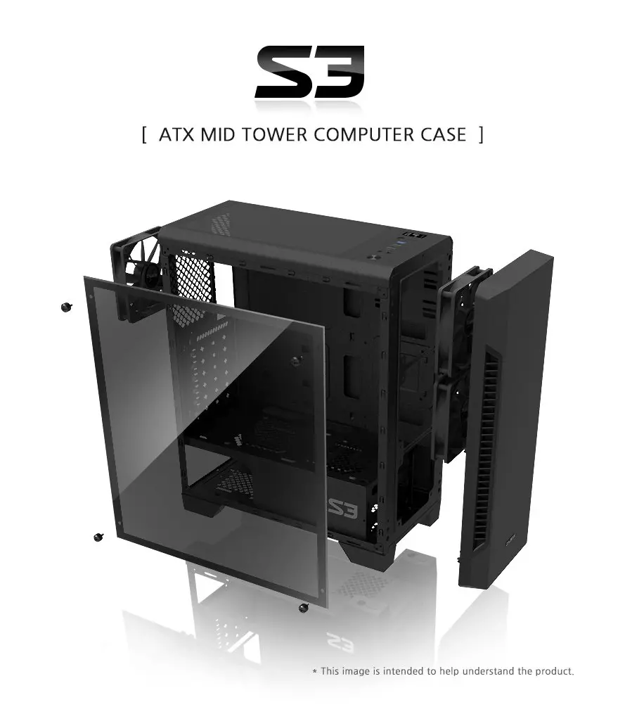 Zalman carcasă pentru calculator Case ATX - ZM-S3 - image 14