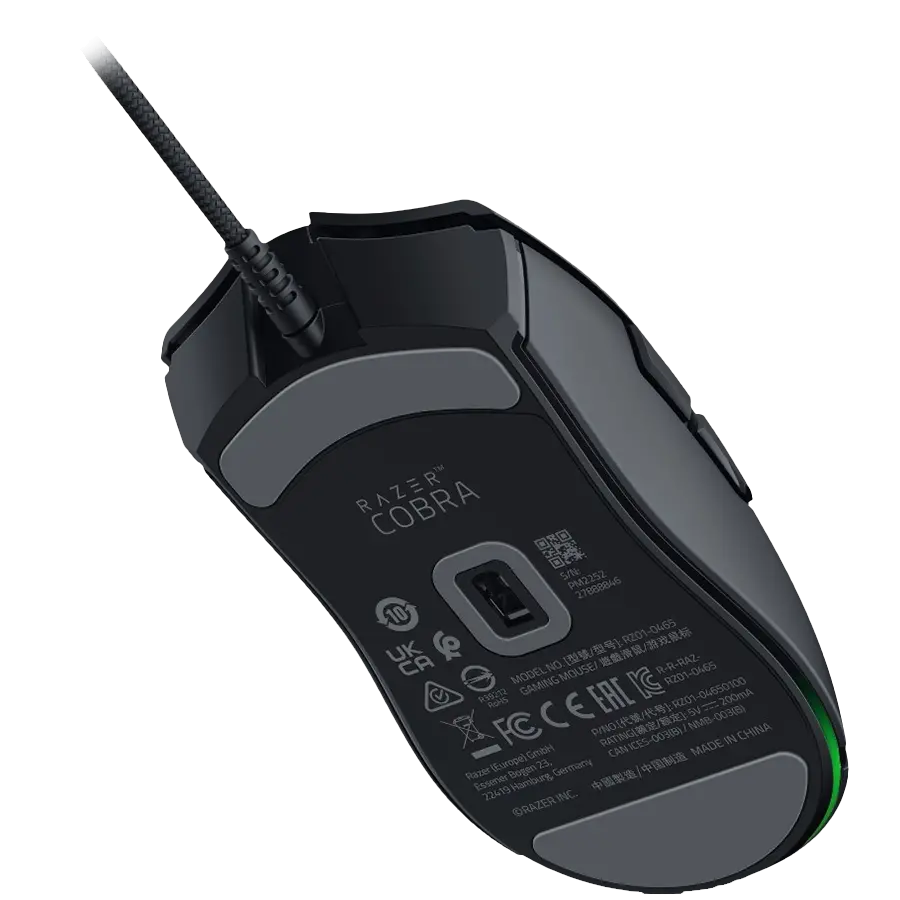 Razer Cobra Gaming Mouse, Optical Mouse Switches Gen-3, 90 million Clicks, 58g Lightweight Design, Razer Chroma™ Lighting with Gradient Underglow, 8500 DPI Optical Sensor, Razer™ Speedflex Cable, 100% PTFE Feet - image 2