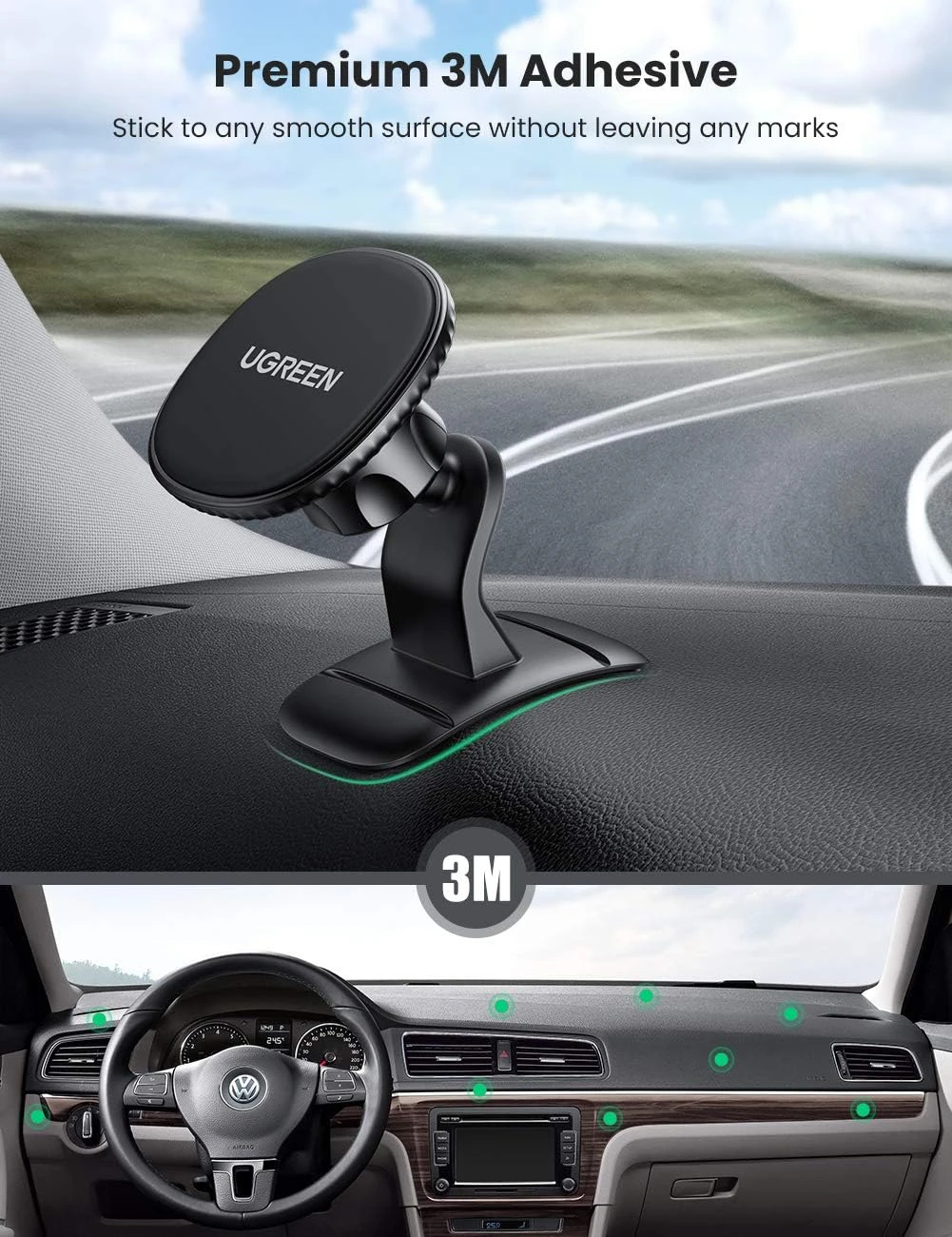 Ugreen магнитна стойка за телефон за кола Magnetic Car Phone Holder LP292 - 80785 - image 6