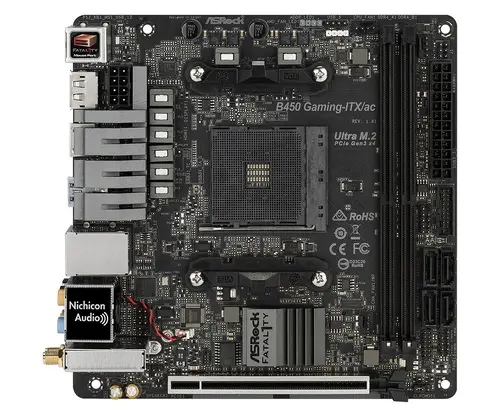 Дънна платка ASROCK Fatal1ty B450 Gaming-ITX/ac, socket AM4 - image 4