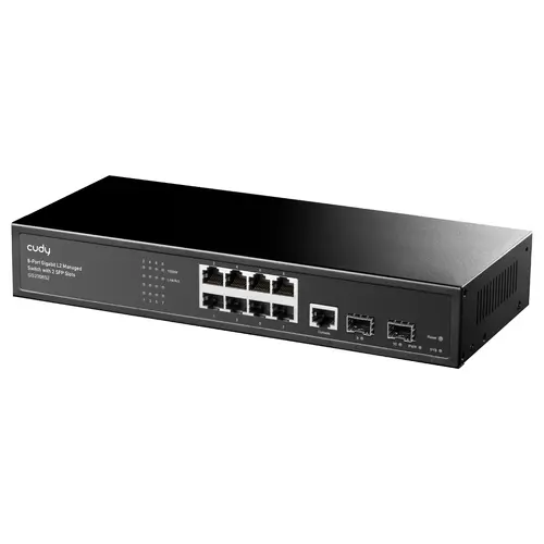Суич Cudy GS2008S2, L2, 8 x Gigabit Ethernet ports, 2 x SFP, 128MB RAM - image 1