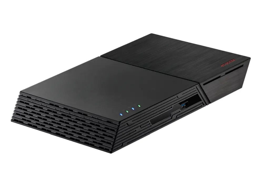 Мрежов сторидж, Asustor Flashstor 6 FS6706T, 6 Bay NAS, Quad-Core 2.0GHz, Dual 2.5GbE Ports, 4GB RAM DDR4, Six M.2 SSD Slots, (Diskless), HDMI 2.0b+ Infrared Receiver, Black - image 1