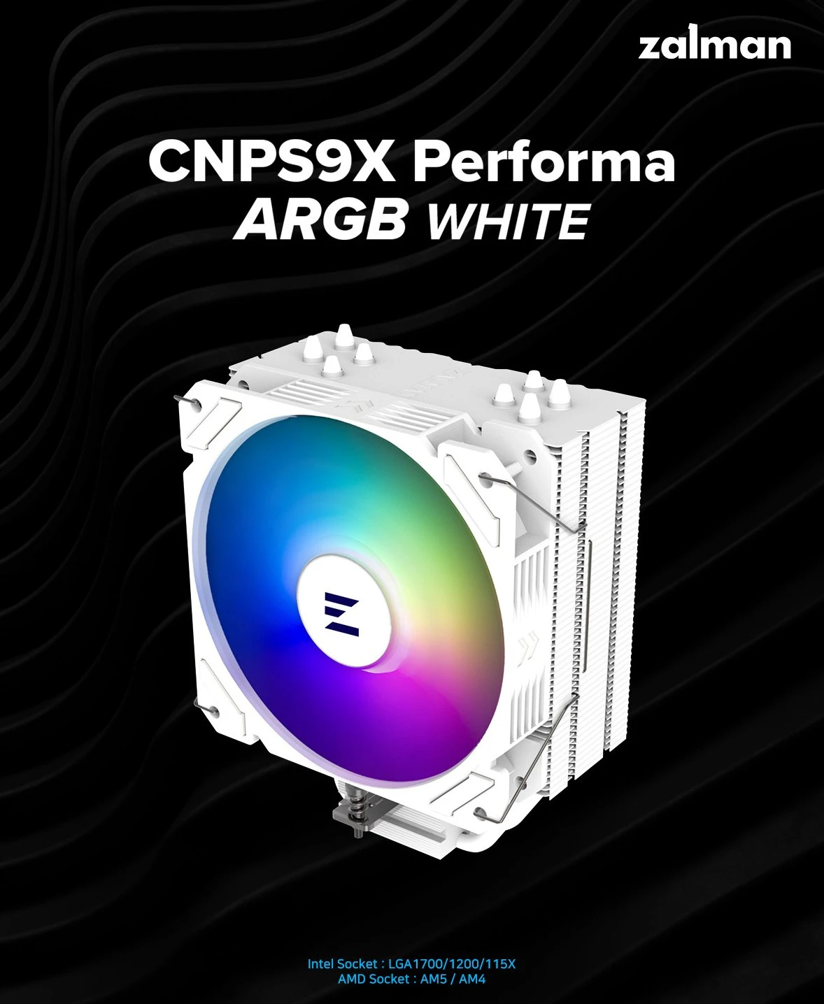 Zalman охладител за процесор CPU Cooler CNPS9X PERFORMA ARGB WHITE - aRGB - LGA1700/AM5 - image 5