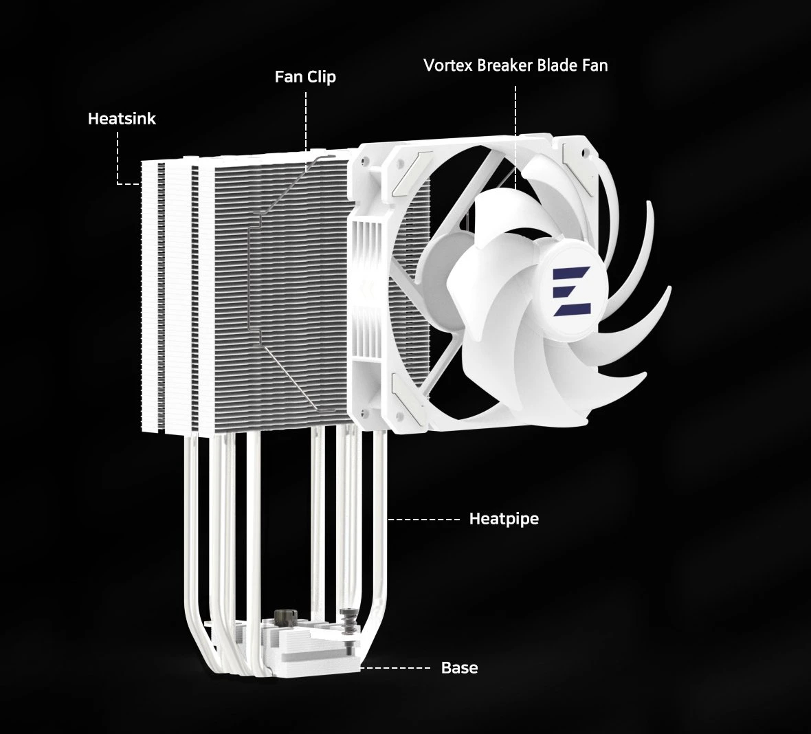 Zalman охладител за процесор CPU Cooler CNPS9X PERFORMA ARGB WHITE - aRGB - LGA1700/AM5 - image 7