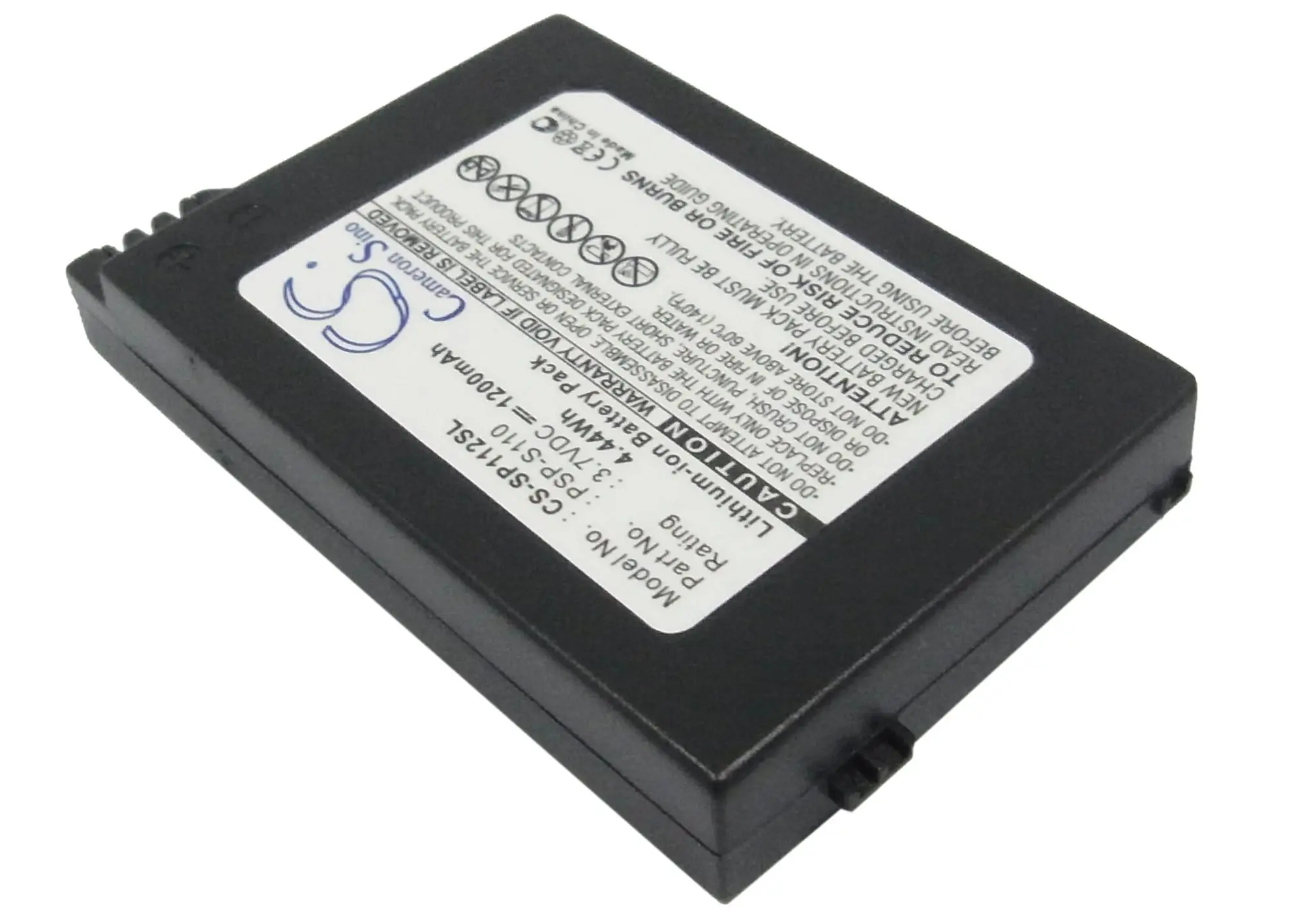 Батерия Cameron Sino, За плейстейшън Sony PSP-S110 PSP-2000, PSP-3000 CS-SP112SL, LiIon 3.7V, 1200mAh  - image 1