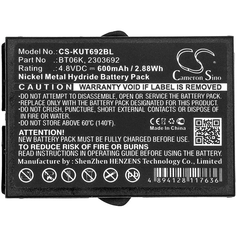 Baterie pentru telecomandă de macara IKUSI CS-KUT692BL NIMH 4,8V 600mAh Cameron Sino