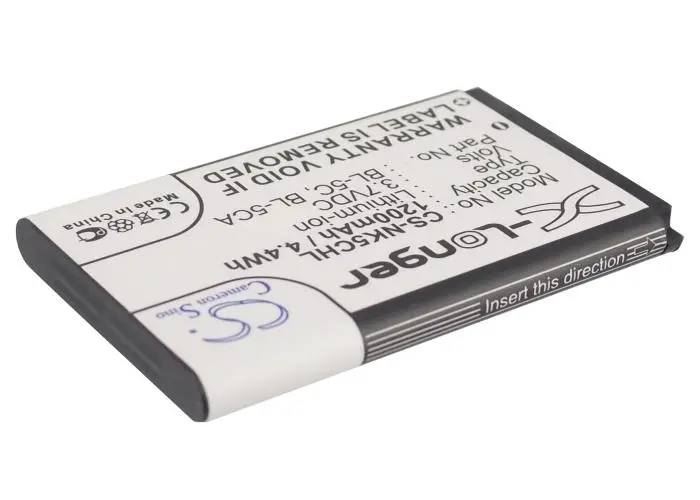 Μπαταρία για τηλέφωνο CAMERON SINO BL-5C, για Nokia 105 2700 3110 5130 6230 E50, 3.7V, 1200mAh - image 1