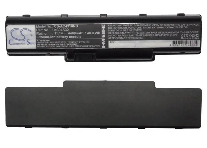 Батерия  за лаптоп CAMERON SINO, Acer Aspire 4310/4520/4710/4920/4930G AS07A41/ASO7A42, 11.1V, 4400mAh - image 1