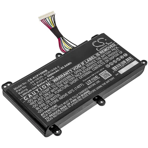 Батерия  за лаптоп  CAMERON SINO AS15B3N, за Acer Predator 15 G9-591, G9-592, G9-593, 17, G9-791, G9-792, G9-793, 17X, GX-791, GX-792, 21X, 14.4V, 5800mAh - image 1