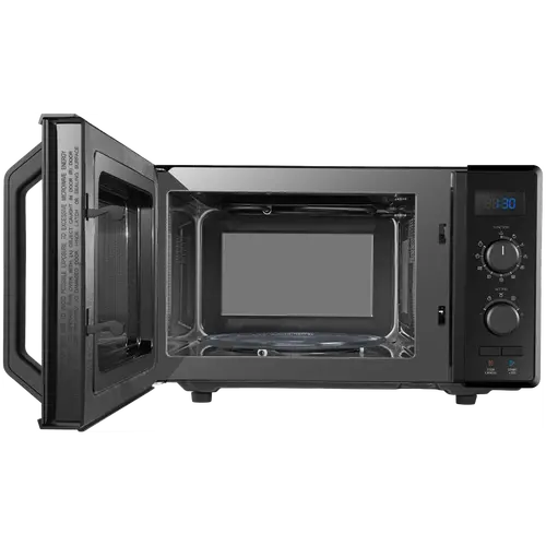 3-in-1 Microwave Oven with Grill and Combination Hob, 23 Litres, Rotating Plate with Storage, Timer, Built-in LED Lights, 900 W, Grill 1050 W, Pizza Programme, Black - image 3