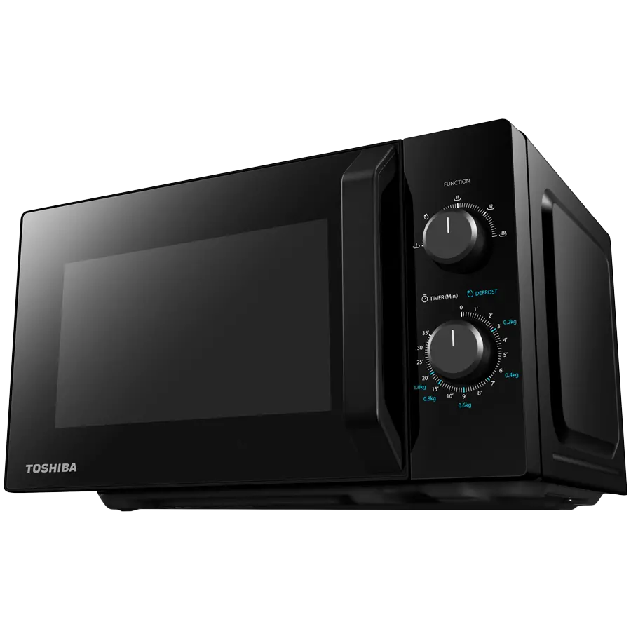 Microwave oven, volume 20L, mechanical control, 800W, 5 power levels, LED lighting, defrosting, cooking end signal, black - image 3