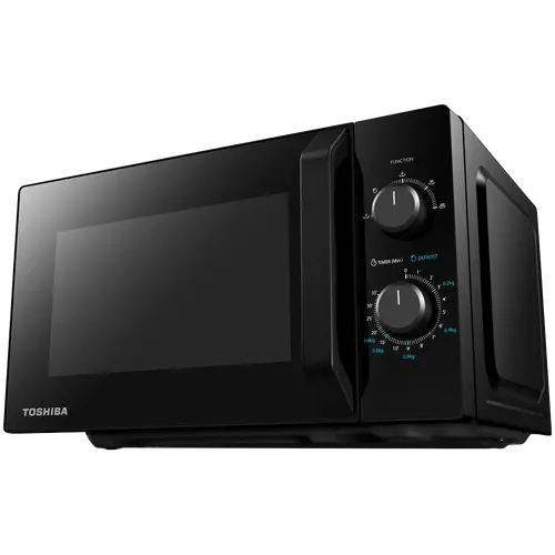 Microwave oven, volume 20L, mechanical control, 800W, 5 power levels, LED lighting, defrosting, cooking end signal, black - image 3