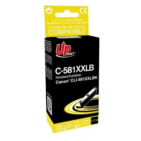 Κασέτα μελανιού UPRINT CLI-581 XXL, CANON PIXMA TS9150/TS6151/TS8152/TS6150, Μαύρο - 1