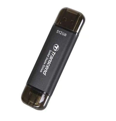 Твърд диск, Transcend 512GB, External SSD, ESD310C, USB 10Gbps, Type C/A, Black - image 2