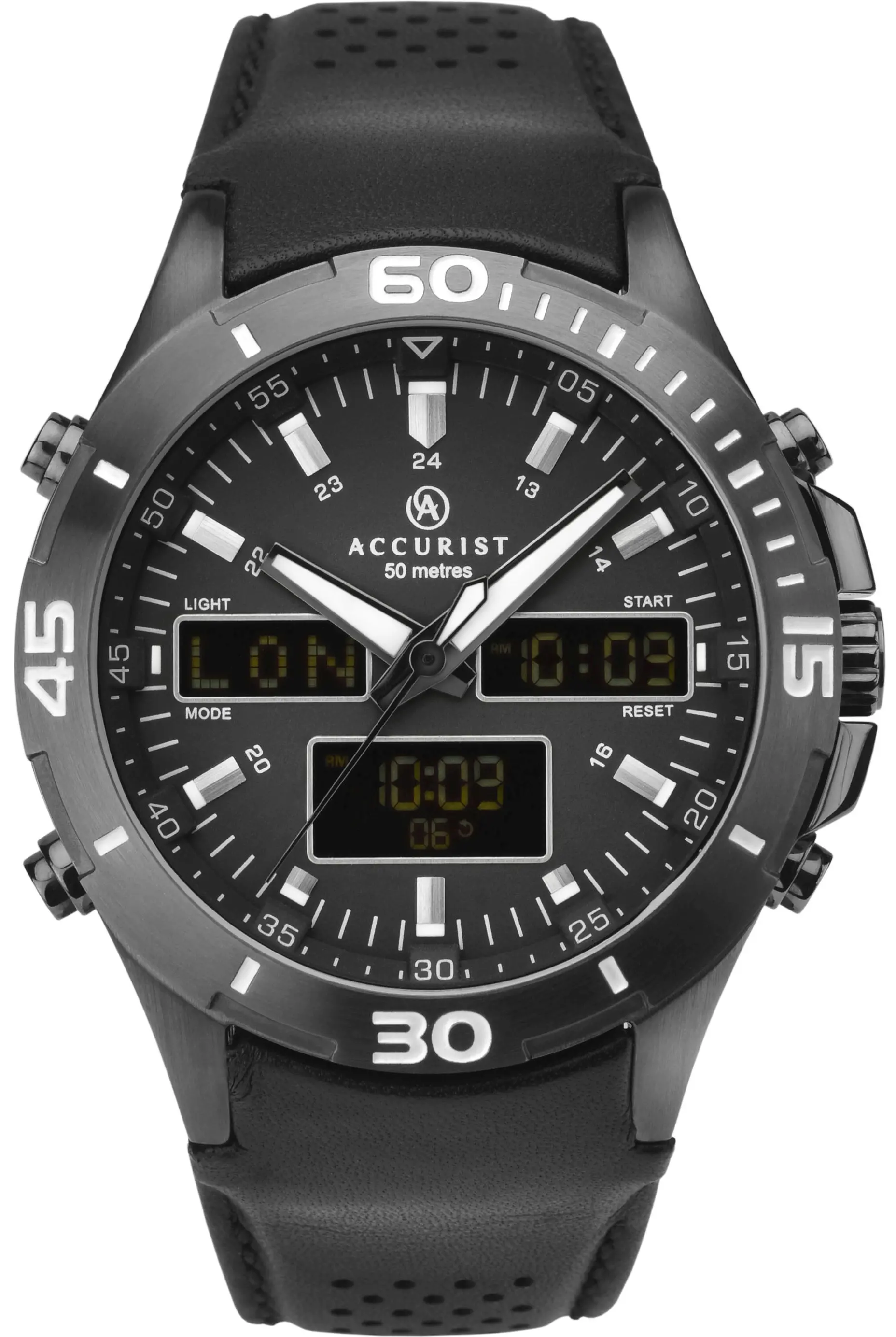 Ανδρικό αναλογικό ρολόι Accurist World Timer - A-7192