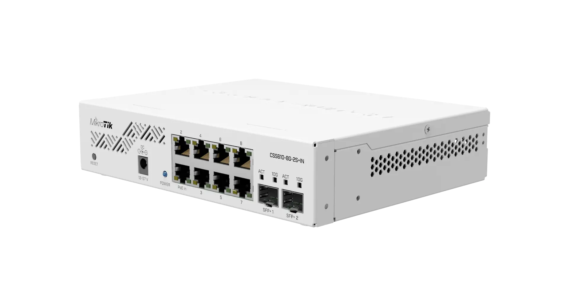 Суич MikroTik CSS610-8G-2S+IN, 8 x Gigabit Ethernet ports, 2 x SFP, PoE in - image 1