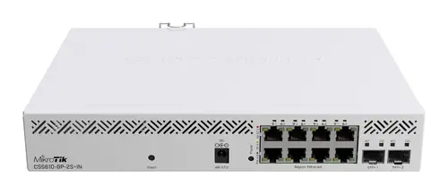 Суич MikroTik CSS610-8P-2S+IN, 8 x Gigabit Ethernet ports, 2 x SFP, PoE out - image 1