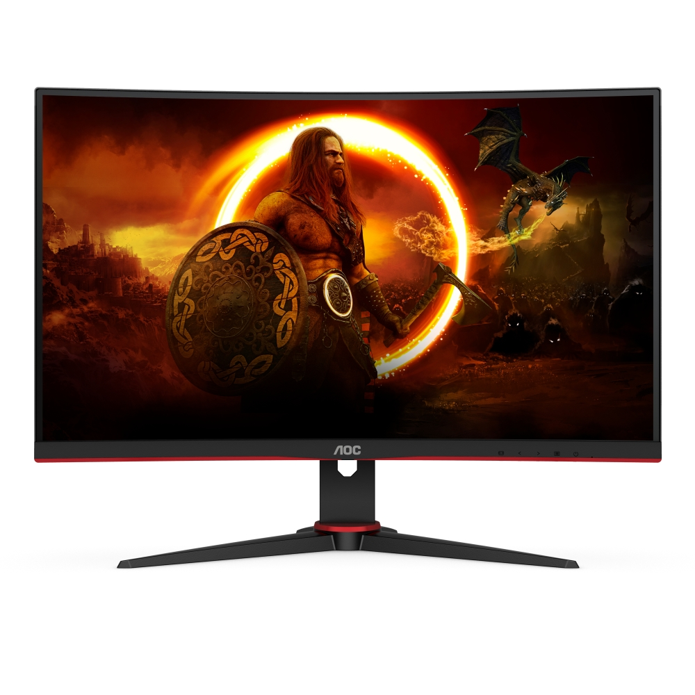 Монитор, AOC C27G2E/BK, 27" Curved 1500R VA WLED, 1920x1080@165Hz, 4ms GtG, 1ms MPRT, 250cd m/2, 4000:1, DCR 80M:1, Adaptive Sync, FlickerFree, Low Blue Light, Tilt, D-SUB, 2xHDMI, DP