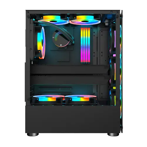 1stPlayer Кутия Case ATX - Fire Dancing V2-A RGB - 4 fans included - image 2