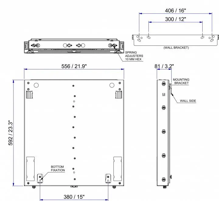 BalanceBox 400-70 Medium, Επιτοίχια τοποθέτηση για δημόσιες και διαδραστικές οθόνες 55" - 75", Ρύθμιση ύψους - image 1