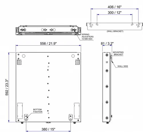 BalanceBox 400-70 Medium, Επιτοίχια τοποθέτηση για δημόσιες και διαδραστικές οθόνες 55" - 75", Ρύθμιση ύψους - 2