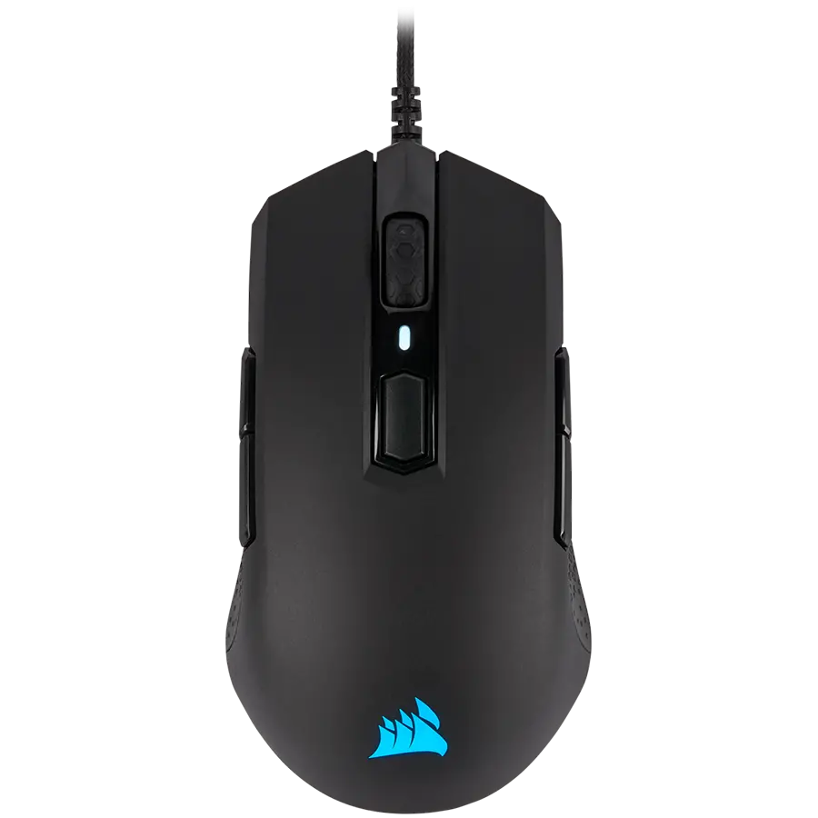 Corsair M55 RGB PRO Ambidextrous Multi-Grip Gaming Mouse, Black, Backlit RGB LED, 12400 DPI, Optical (EU version)
