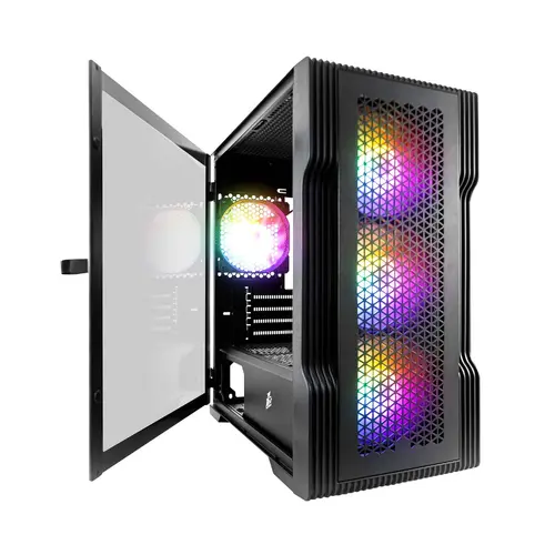 1stPlayer Carcasă Case mATX - TRILOBITE T3 Mesh Negru - 7