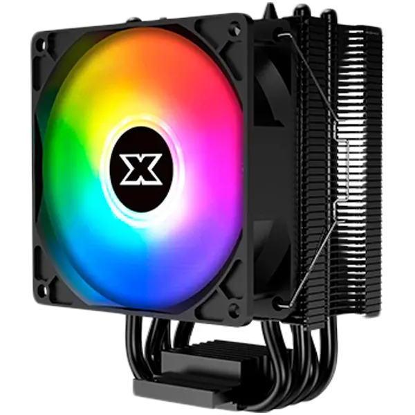 Windpower 964 RGB Arctic EN47604, White Top Fin, 92mm White RGB PWM Fan, Single Rainbow LED Mode, Reinforced Plastic Backplate