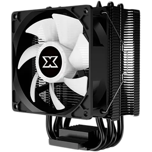 Windpower 964 RGB EN46478, Black Anodized, 90mm RGB PWM Fan, Single Rainbow LED Mode, Reinforced Plastic Backplate - image 1