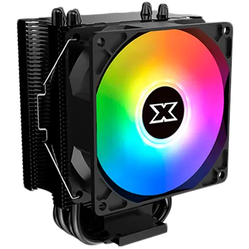 Windpower 964 RGB EN46478, Black Anodized, 90mm RGB PWM Fan, Single Rainbow LED Mode, Reinforced Plastic Backplate - image 2
