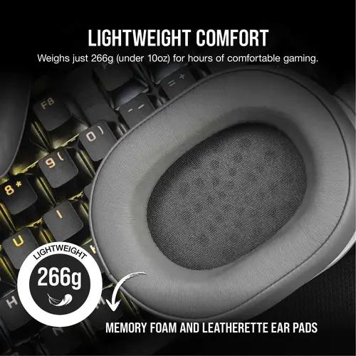 Ασύρματα ακουστικά CORSAIR HS55, Λευκό - 5