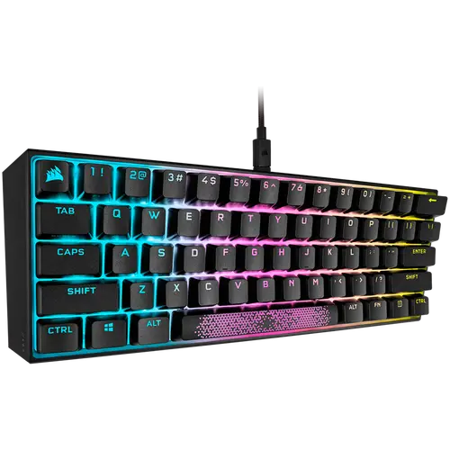 Corsair K65 RGB MINI 60% Mechanical Gaming Keyboard, Backlit RGB LED, CHERRY MX SPEED, Black, Black PBT Keycaps - image 2