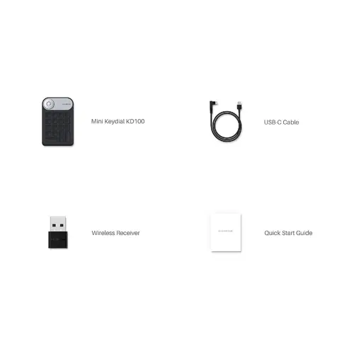 Безжична мини клавиатура за графичен таблет HUION Keydial KD100 - image 7